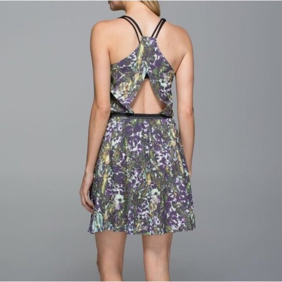 Lululemon City Summer Dress Floral Sport White Multi Size 4 Activewear Tennis - Picture 3 of 13